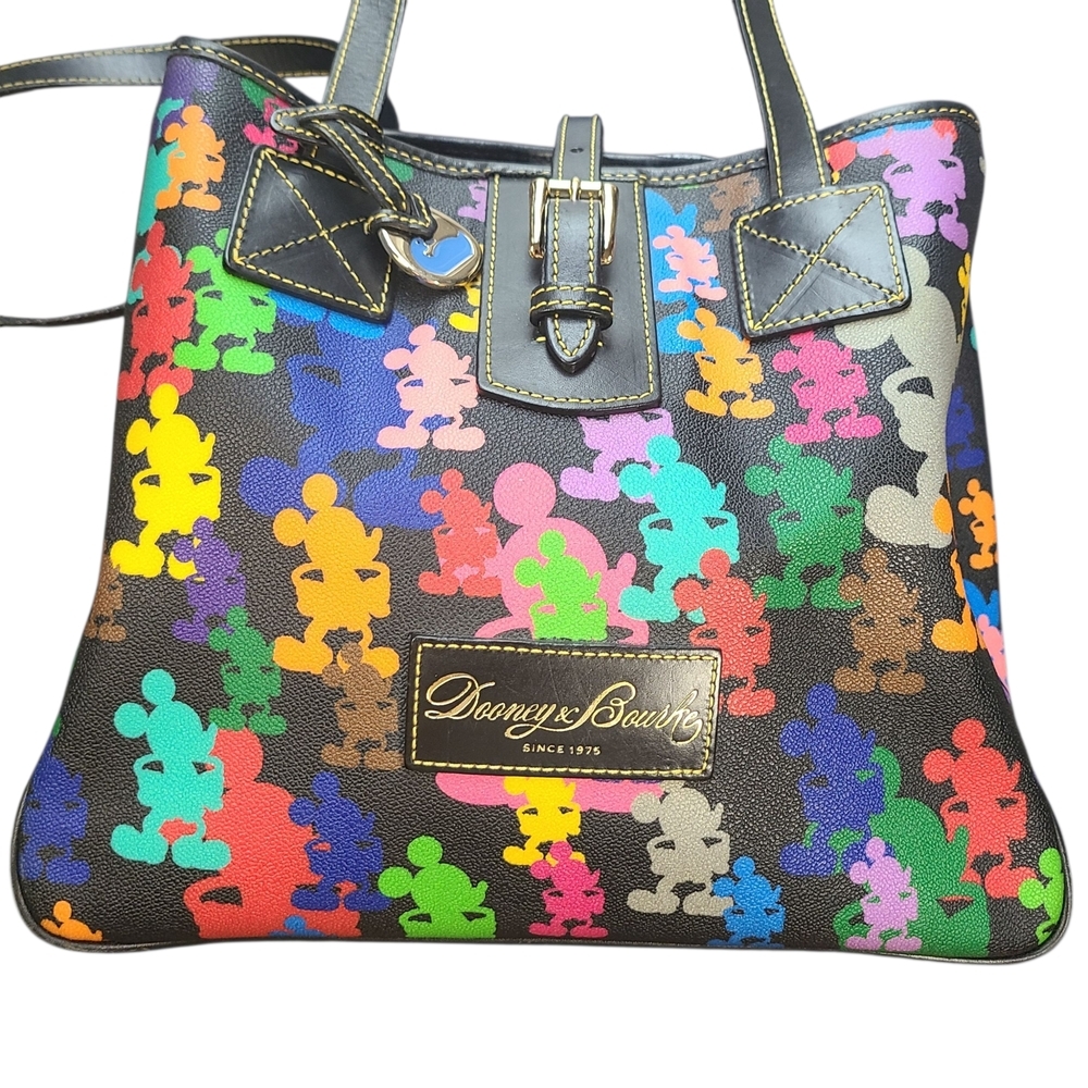 Disney Dooney & Bourke Wonder Mickey Silhouettes Tote + Wristlet Set – Rare 2010 - Picture 3 of 15
